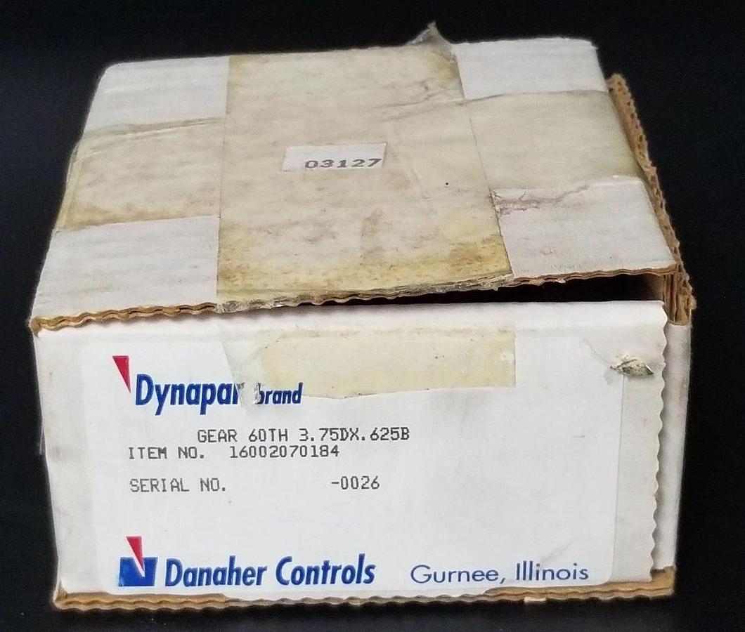 BOX OF 3 NEW DANAHER DYNAPAR 16002070184 GEARS, 60 TOOTH, 3.75D X .625B