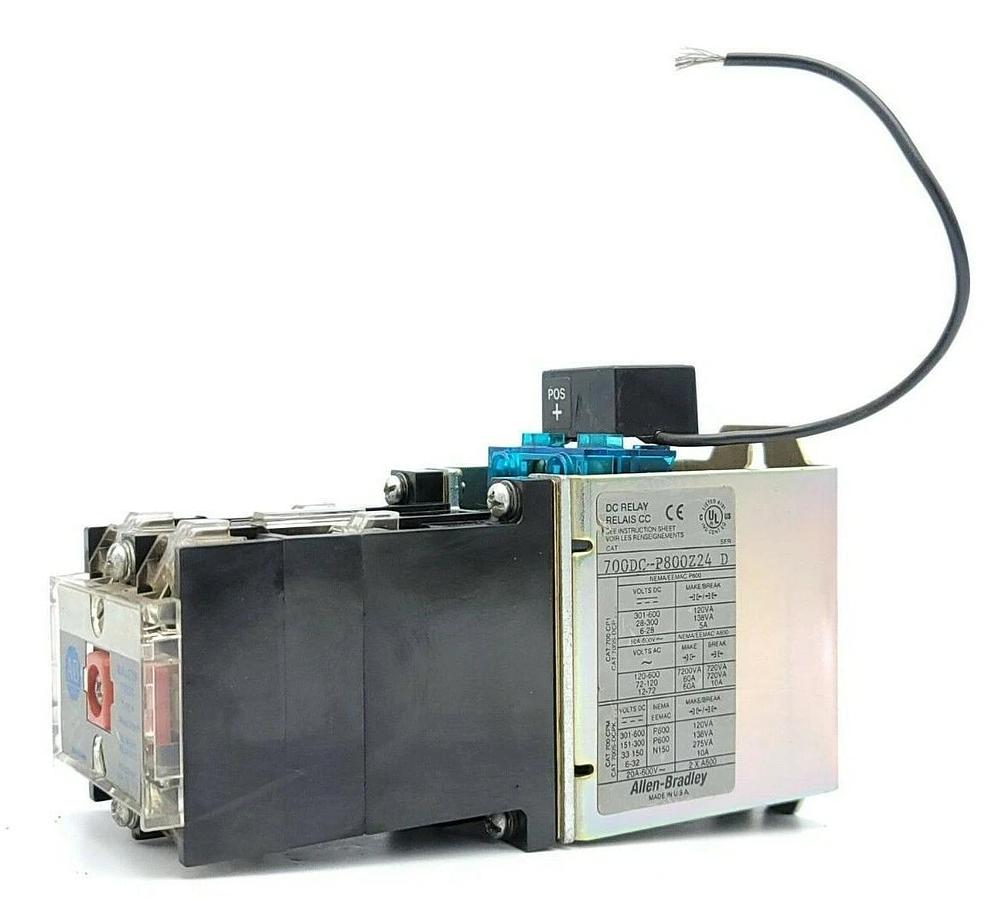 Used ALLEN BRADLEY 700DC-P800Z24 SER. D RELAY DC 24V, 700DCP800Z24