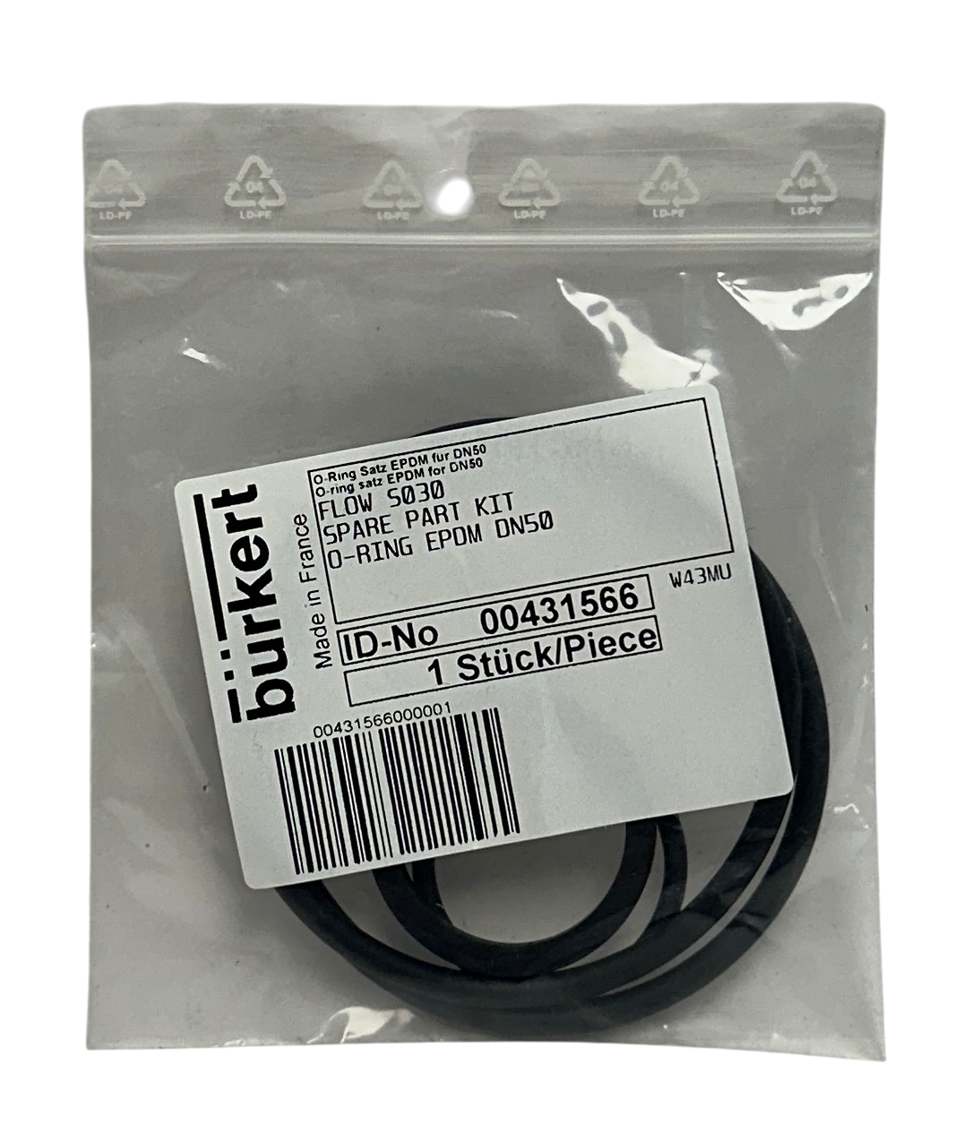 Used BURKERT 00431566 / 431566 OEM FLOW S030 SPARE PARTS KIT 0-RING EPDM DN50 NSMP