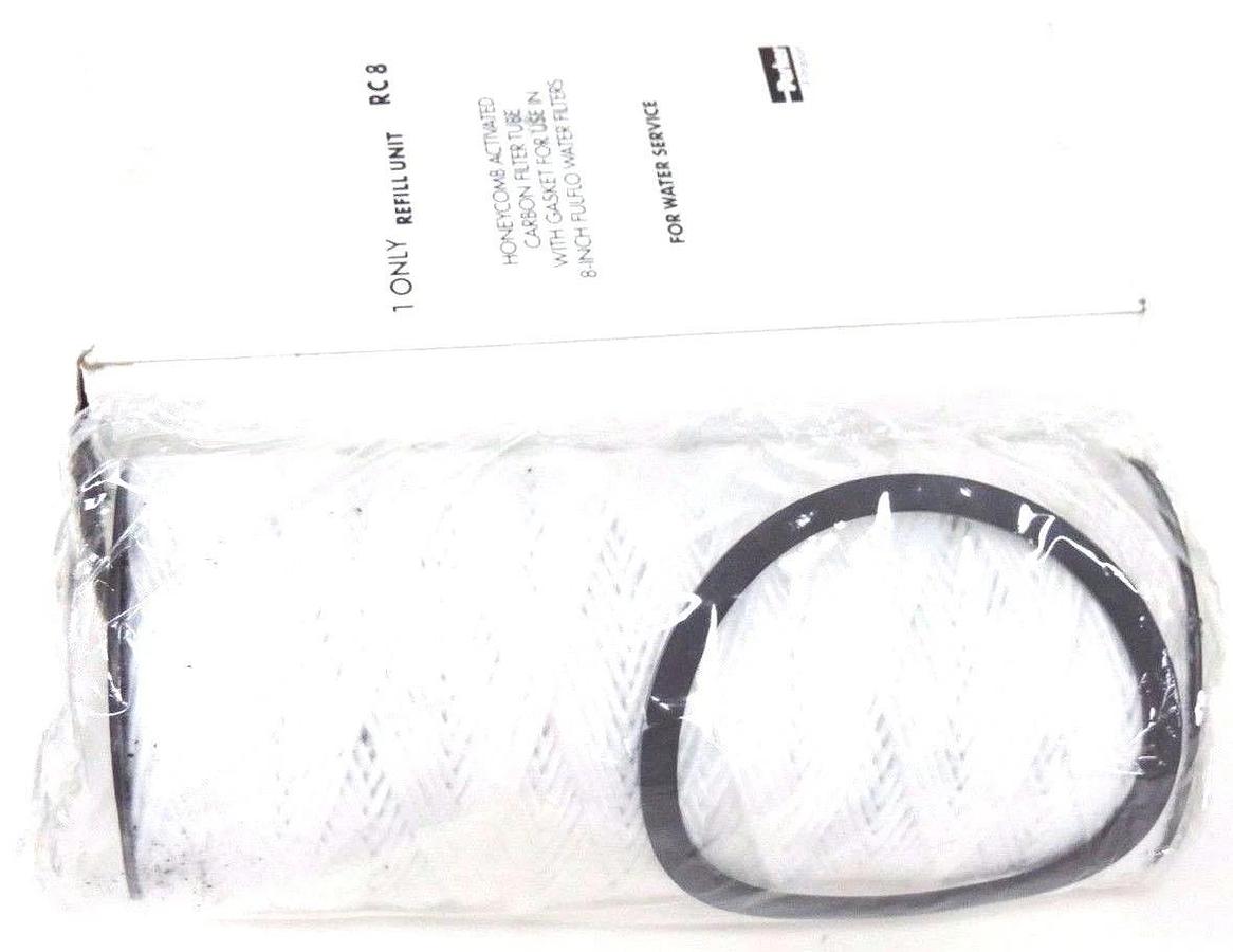 Used FIVE NIB PARKER RC8 REFILL UNIT CONEYCOMB ACTIVATED CARBON FILTER TUBE W/ GASKET