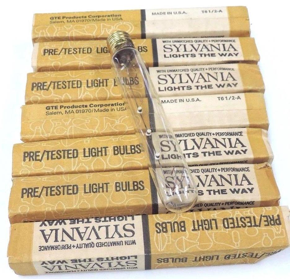 Used LOT OF 6 NIB SYLVANIA T6 1/2-A LIGHT BULBS T61/2-A