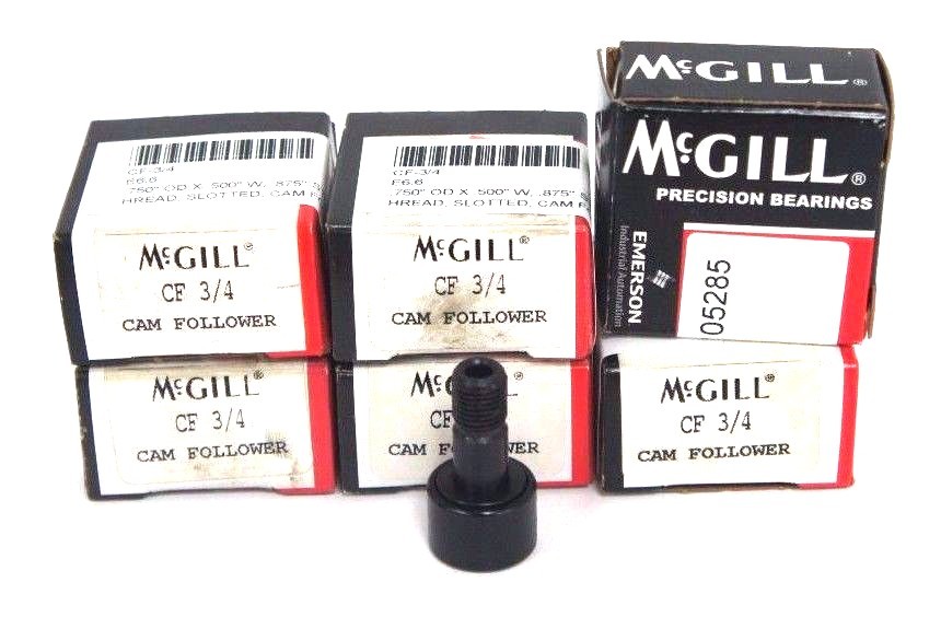 LOT OF 6 NIB MCGILL CF 3/4 CAM FOLLOWERS CF34
