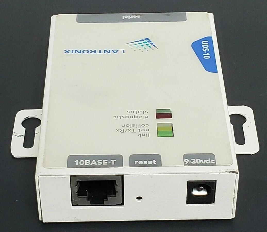 Used LANTRONIX UDS-10-01 EXTERNAL DEVICE SERVER 1-CHANNEL UDS-10, REV. C20