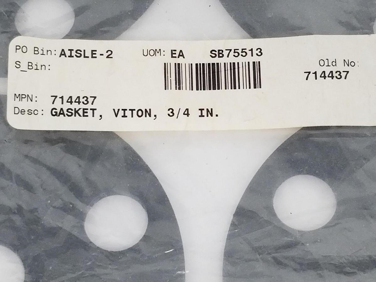 LOT OF 4 NEW GENERIC 714437 VITON GASKETS, 3/4 INCH