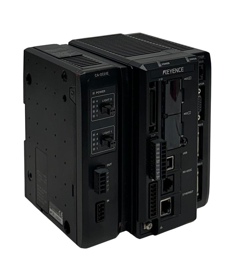 Used KEYENCE XG-7702P / CA-DC21E MULTI-CAMERA IMAGING SYSTEM CONTROLLER EtherNet USNP