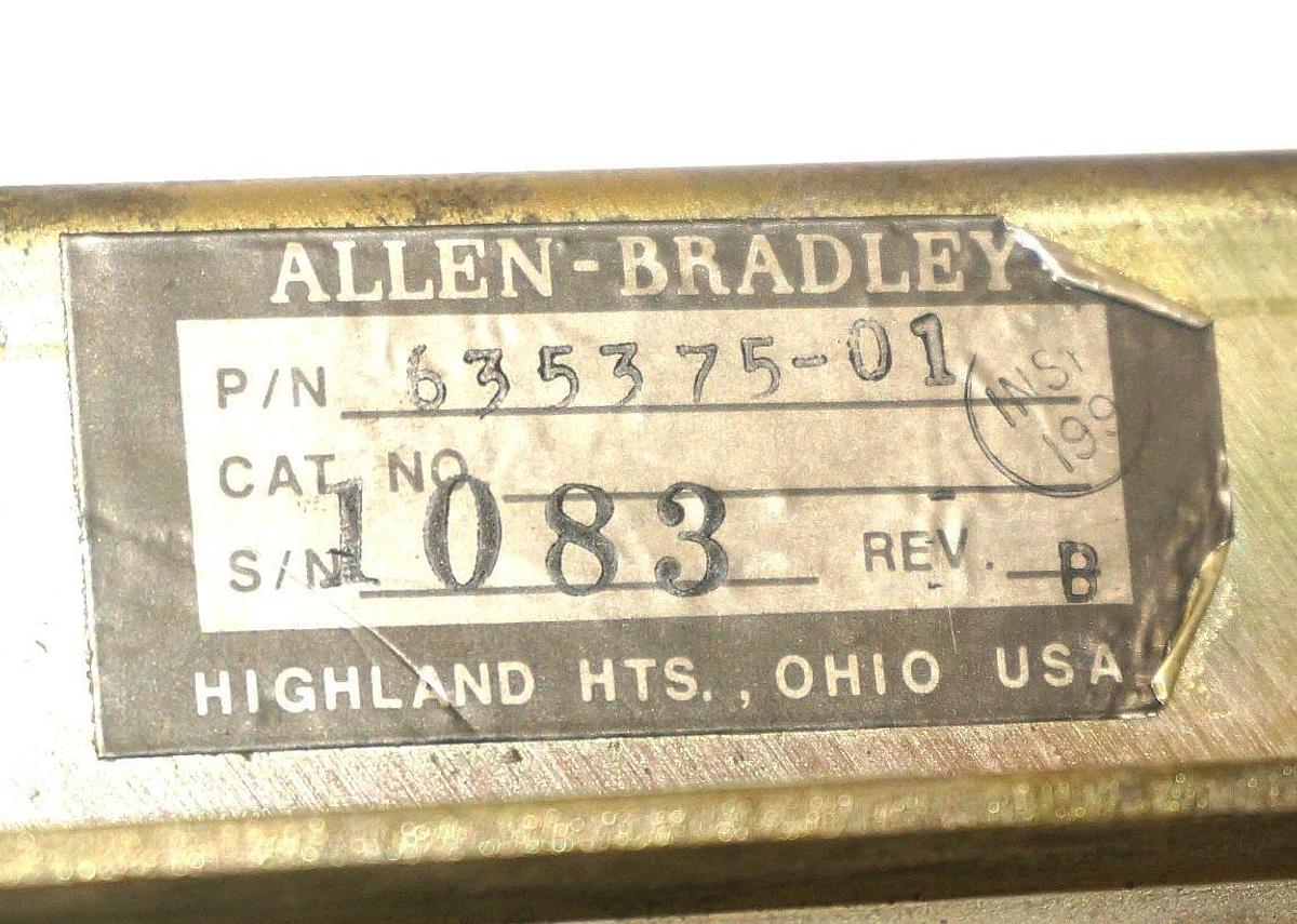 Used ALLEN BRADLEY 635375-01 CONTROL MODULE POWER SUPPLY/MEMORY 7300-VPE