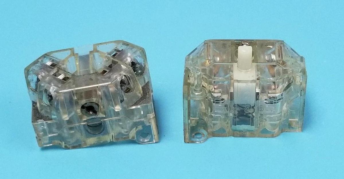 Used LOT OF 2 SQUARE D CONTACT BLOCKS 9001 KA-3 & 9001 KA-1 SER. H