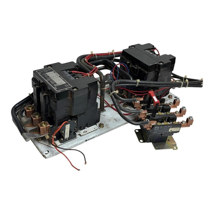 Used Square D 8702SFO1V02S NEMA Size 4 Reversing Contactor Assy. 110/120V Coil USPI
