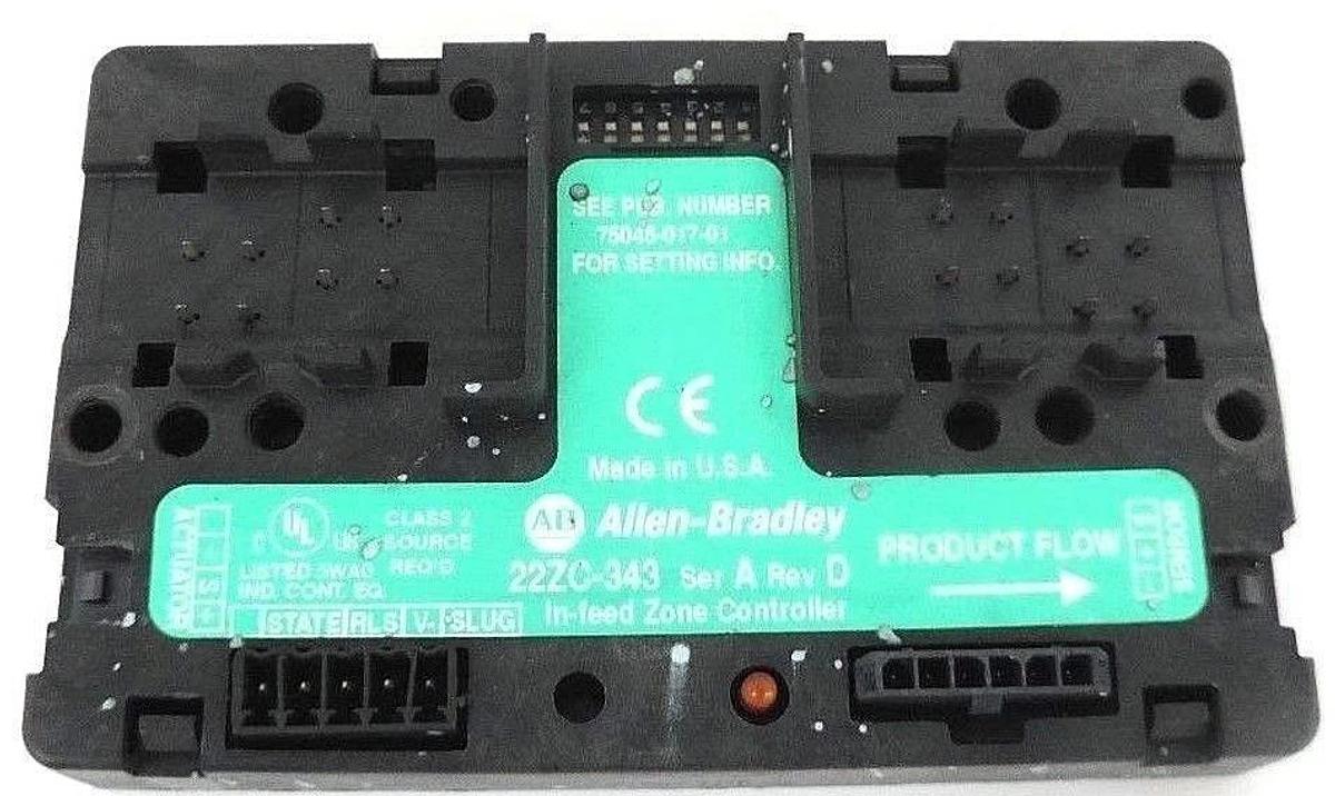 Used ALLEN BRADLEY 22ZC-343 IN-FEED ZONE CONTROLLER SER. A, REV. D, 22ZC343