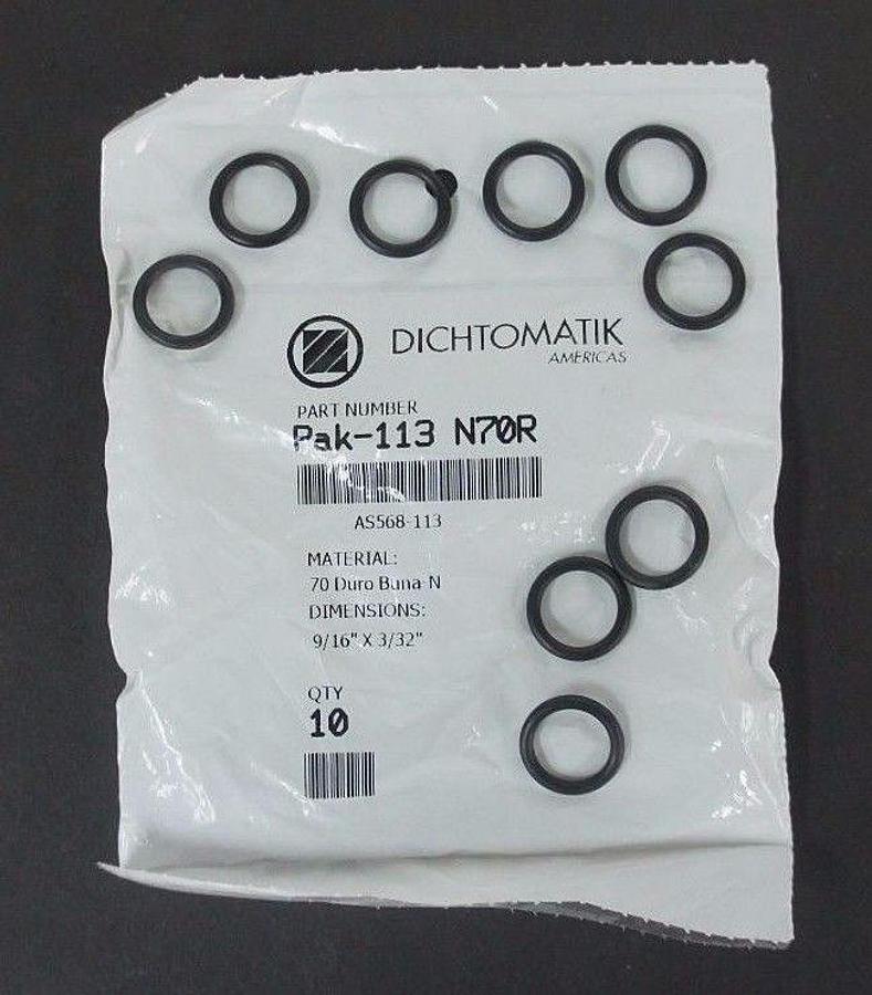 Used LOT OF 19 NEW DICHTOMATIK PAK-113 N70R O RINGS 9/16" X 3/32" PAK113