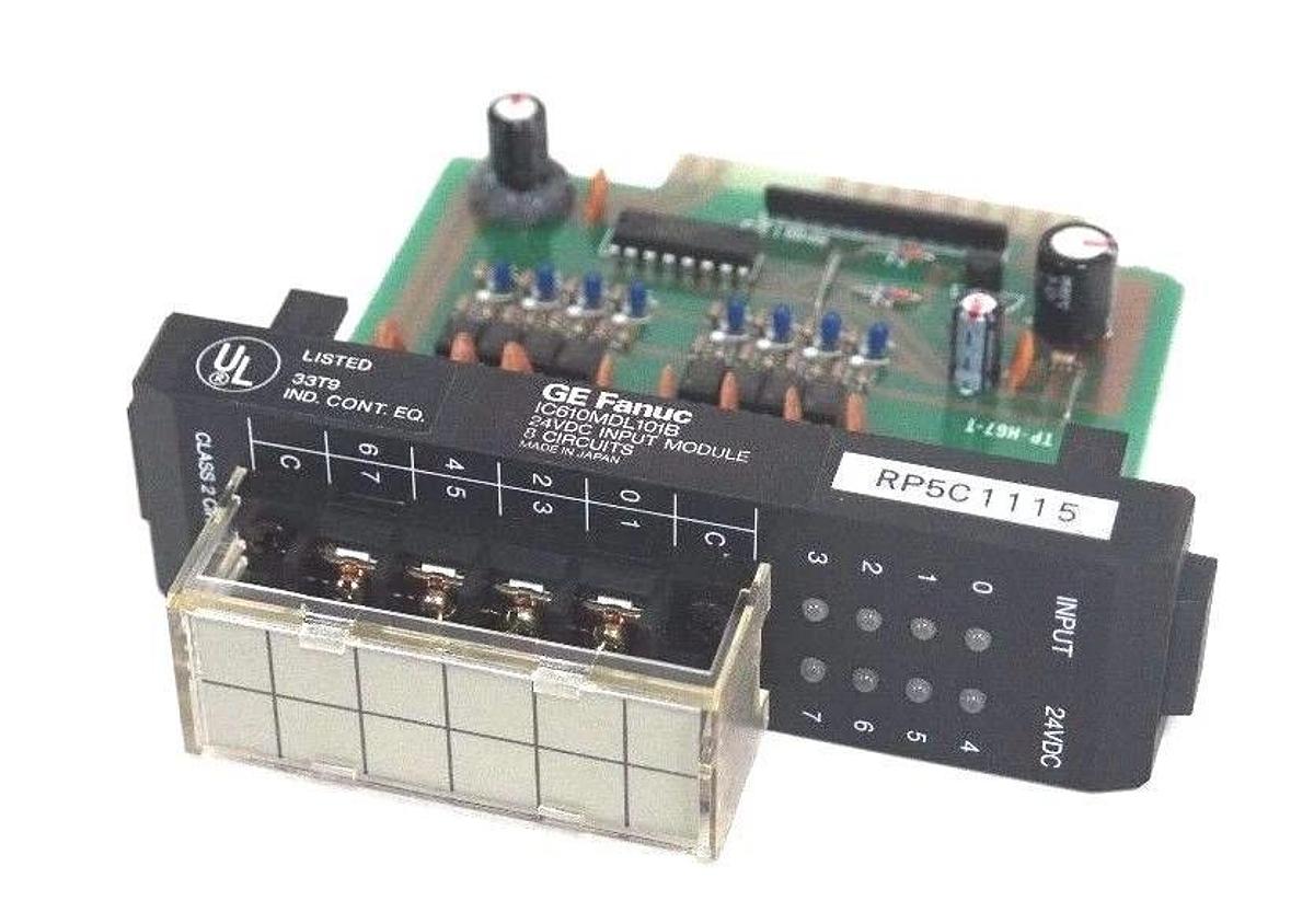 Used NIB GE FANUC IC610MDL101B 24VDC INPUT MODULE MDL/8 - MASTER CASE OF 10
