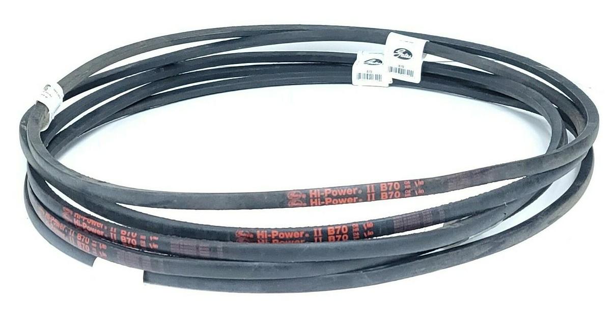 Used LOT OF 5 NEW GATES B70 V-BELTS 73INCH LENGTH .66IN WIDTH SINGLE RIB