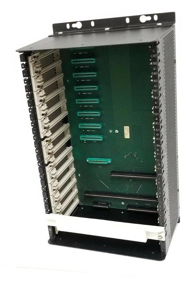 Used HONEYWELL 620-0090 12-SLOT PROCESSOR RACK ASSEMBLY 6200090 W/ 620-0049 BACKPLANE