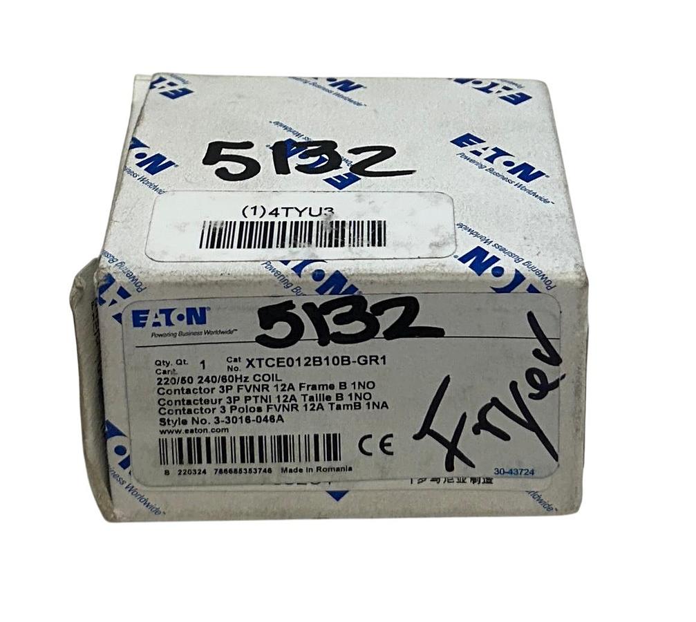 Used EATON XTCE012B10B-GR1 / DIL M12-10 / XTCE012B10B CONTACTOR 3-3016-046A 3P NSMP