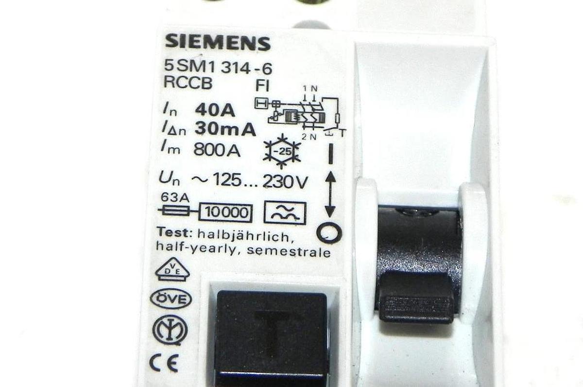 Used SIEMENS 5SM1314-6 40 AMP CIRCUIT BREAKER 5SM13146