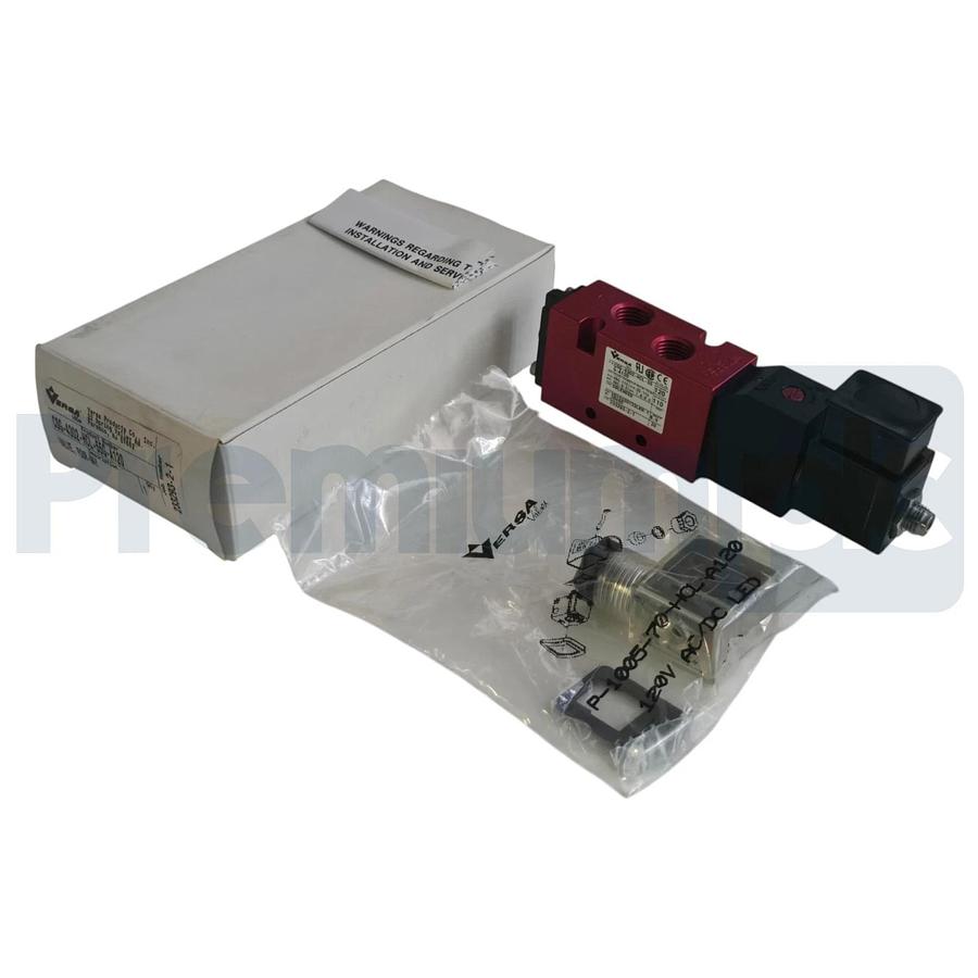 Versa Valves CSG-4302-HCL-55G-A120 Pneumatic 4-Way Valve, 120V AC, 1/4" NPT NEW