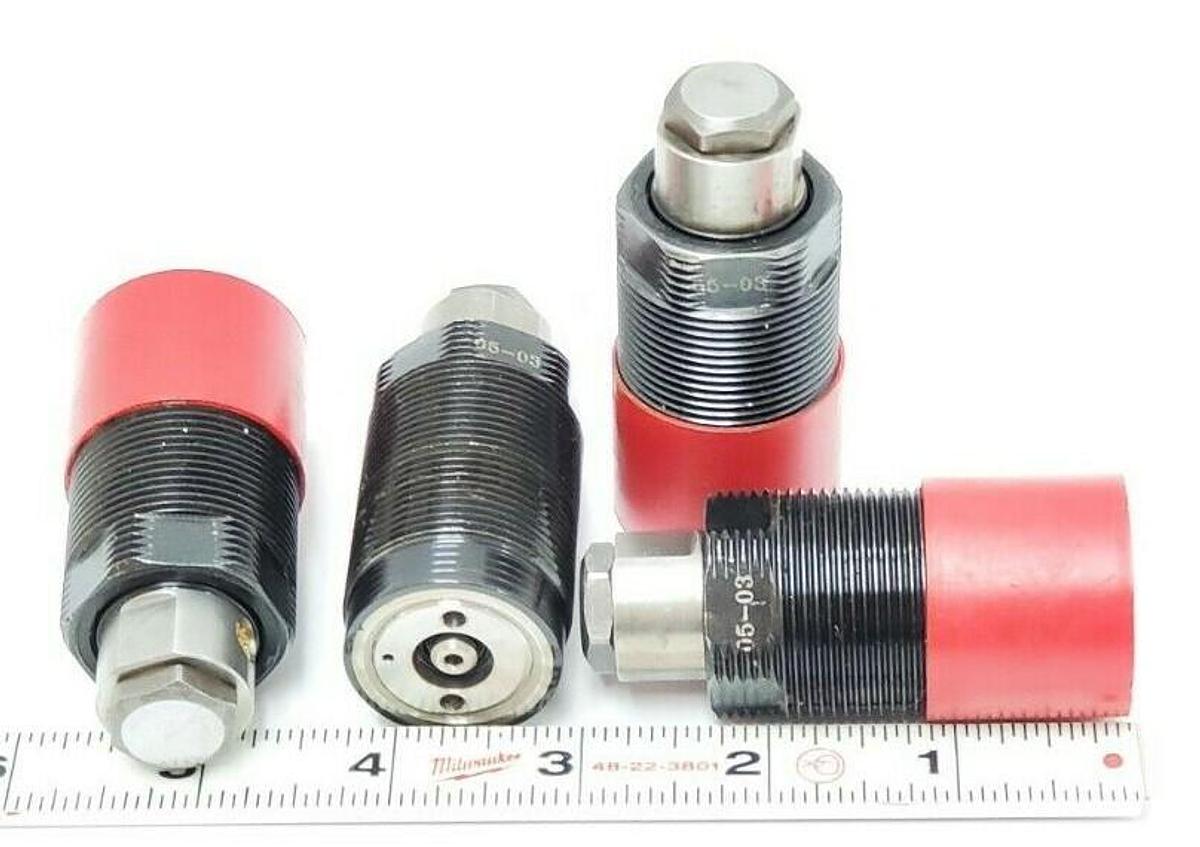 Used LOT OF 4 NEW VEKTOR VEKTEK 10-0708-06 WORK SUPPORT FLUID ADV. CARTRIDGES, 1-1/8"