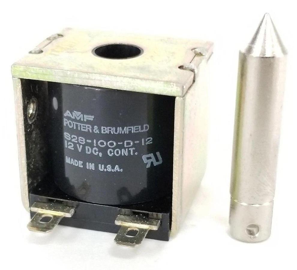 Used LOT OF 2 NIB POTTER & BRUMFIELD S28-100-D-12 COILS 12VDC DUTY CYCLE-CONT. 6558