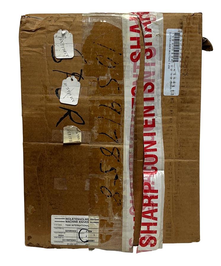 Used 4 WOLSTENHOLME SO166PK045 / 105917858 / 520065402 Multivac T-200 Cutters NSMP