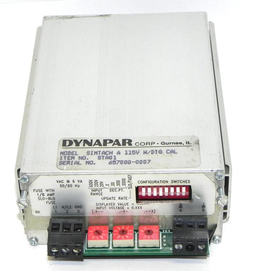 Used DYNAPAR MODEL SIMTACH A 115V W/DIG CAL ITEM NO. STA01