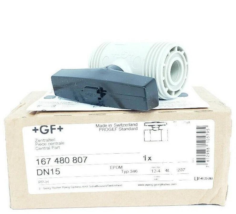 Used NIB GF GEORG FISCHER 167 480 807 PVC BALL VALVE DN15 EPDM TYPE 346 167480807