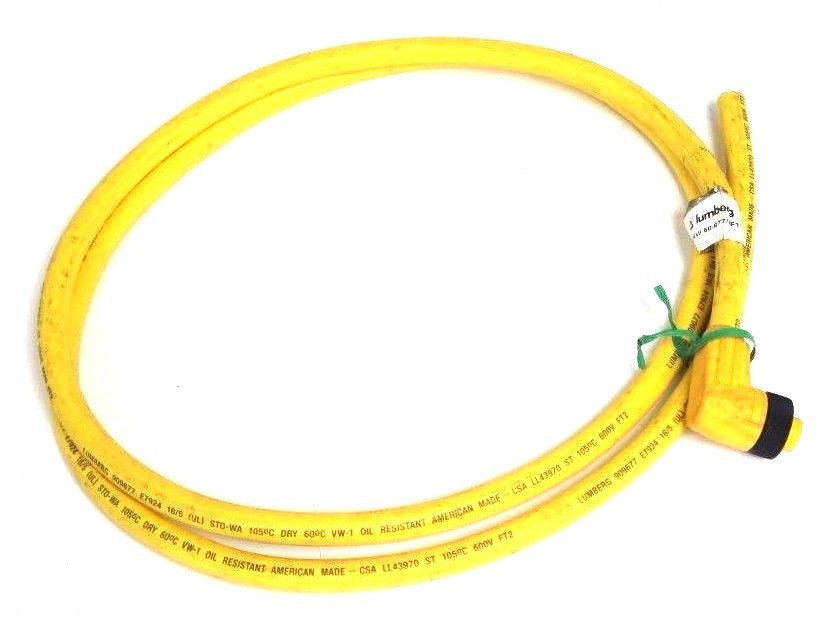Used LUMBERG RKW-50-677-6FT CABLE 5 PIN FEMALE ELBOW RKW506776FT