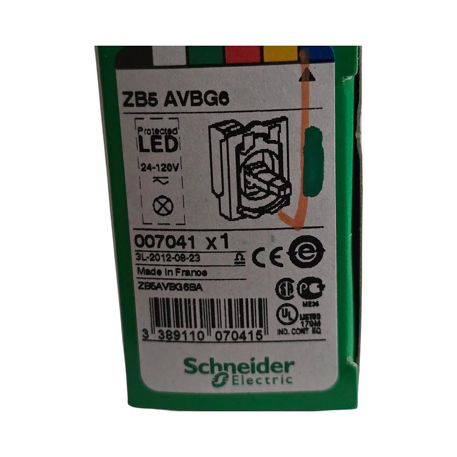 Used SCHNEIDER ZB5AVBG6 Harmony XB5 ZB5 LIGHT BLOCK ASSEMBLY BLUE LED 24-120V AC/DC