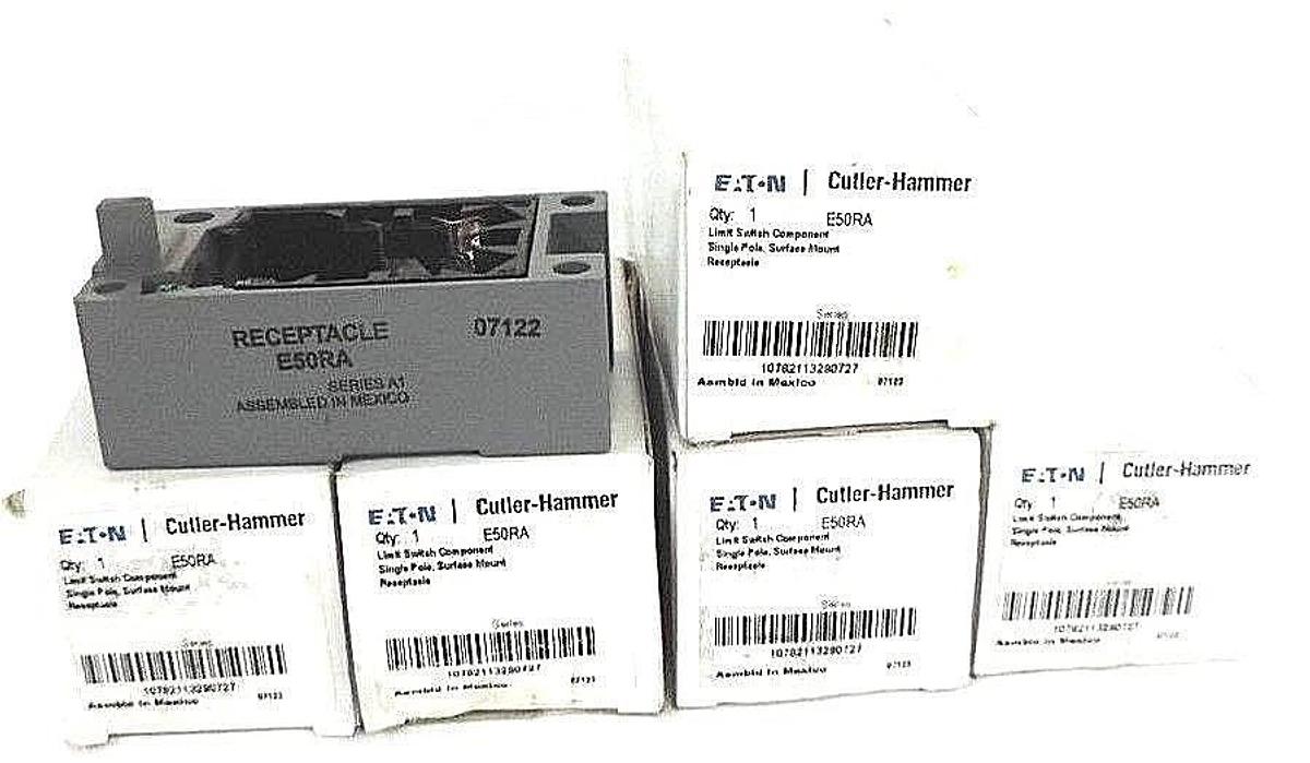 Used LOT OF 5 NIB CUTLER-HAMMER E50RA LIMIT SWITCH RECEPTACLES SER. A1