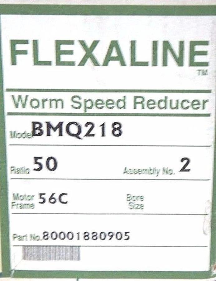 Used NIB GROVE GEAR BMQ218 FLEXALINE WORM SPEED REDUCER BMQ218-50-2-56C BMQ218-2