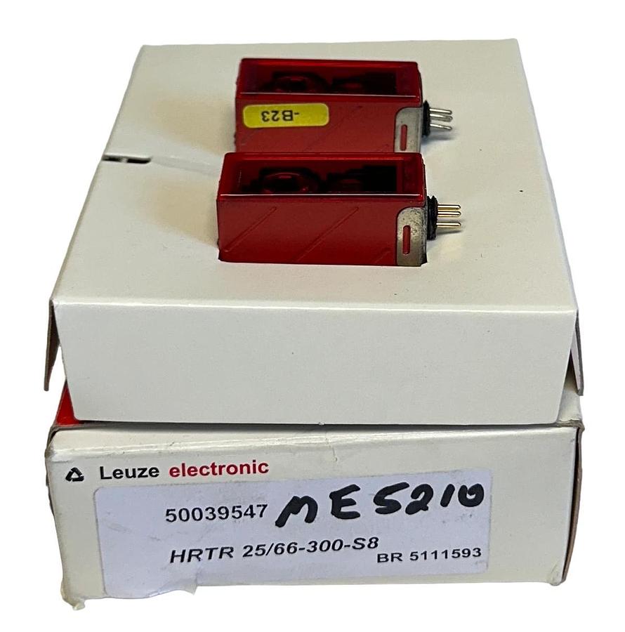 Used 2 LEUZE ELECTRONIC HRTR 25/66-300-S8 / 50039547 LIGHT SCANNER 10-30VDC USMP