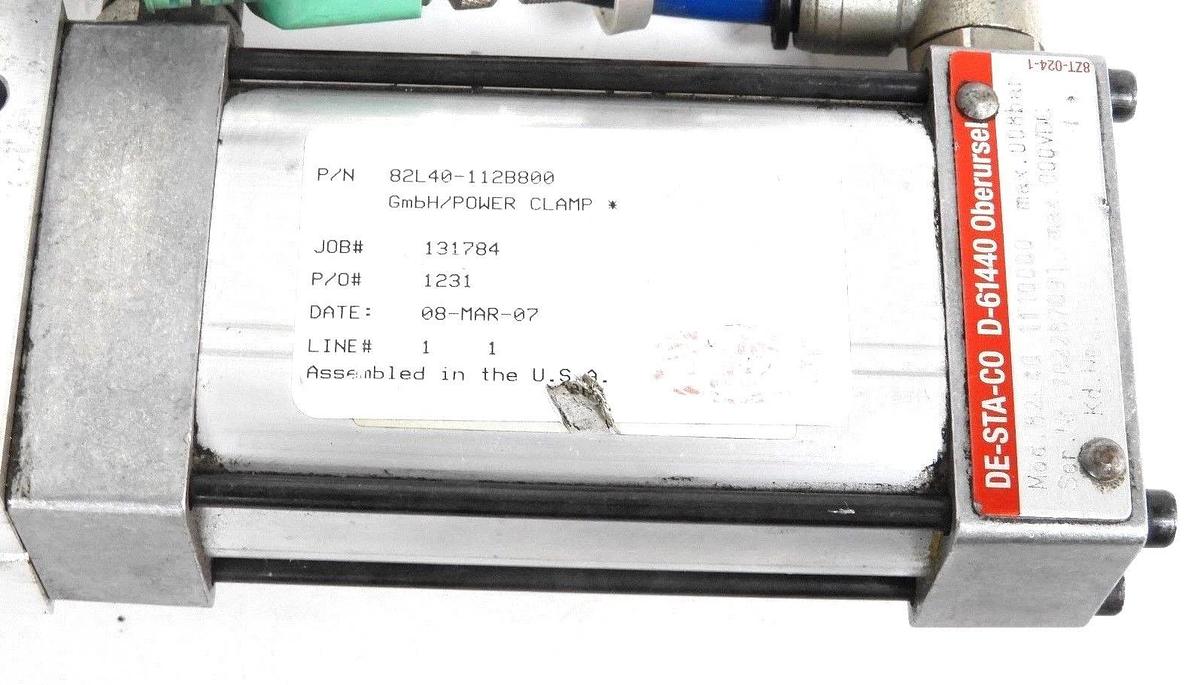Used DE-STA-CO 82L40-112B800 PNEUMATIC POWER CLAMP 82L40-1110000