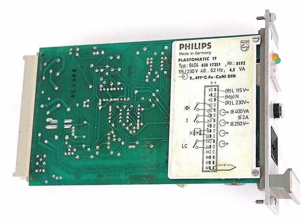 Used PHILIPS PLASTOMATIC 19 TYP: 940443017251 NR: 8192 115/230V 48...62HZ 4.5VA