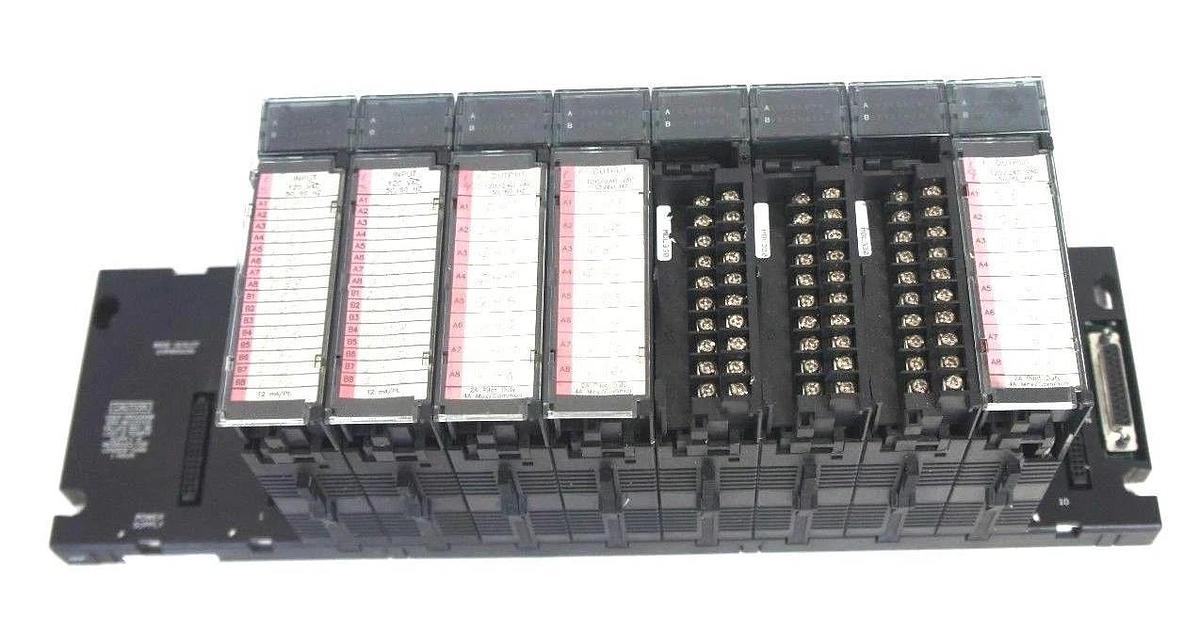 Used GE FANUC IC693CHS392E 10 SLOT RACK W/ IC693MDL240E IC693MDL330F