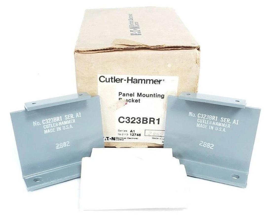 Used BOX OF 2 NEW EATON CUTLER-HAMMER C323BR1 PANEL MOUNTING BRACKETS, SERIES A1