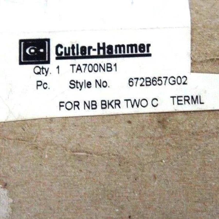 NIB CUTLER HAMMER TA700NB1 TERMINAL LUGS STYLE NO. 672B657G02