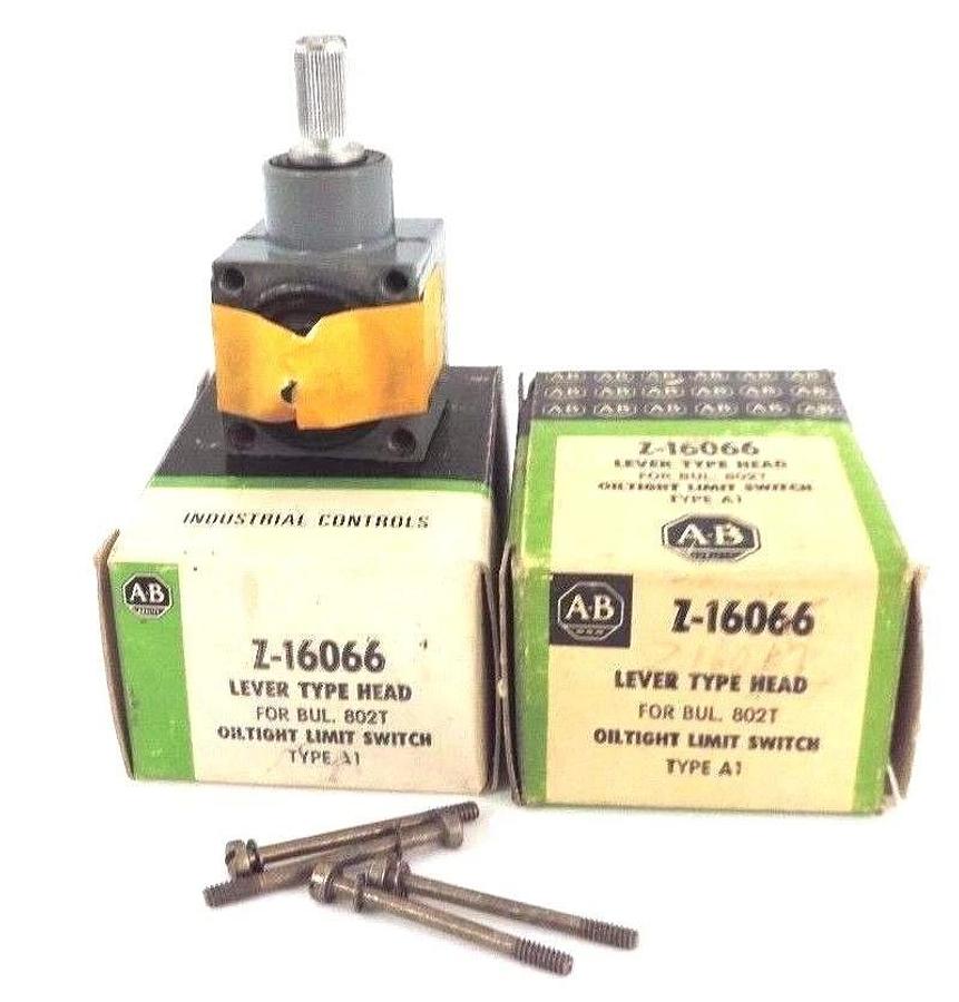 Used LOT OF 2 NIB ALLEN BRADLEY Z-16066 LEVER TYPE HEADS TYPE A1, Z16066