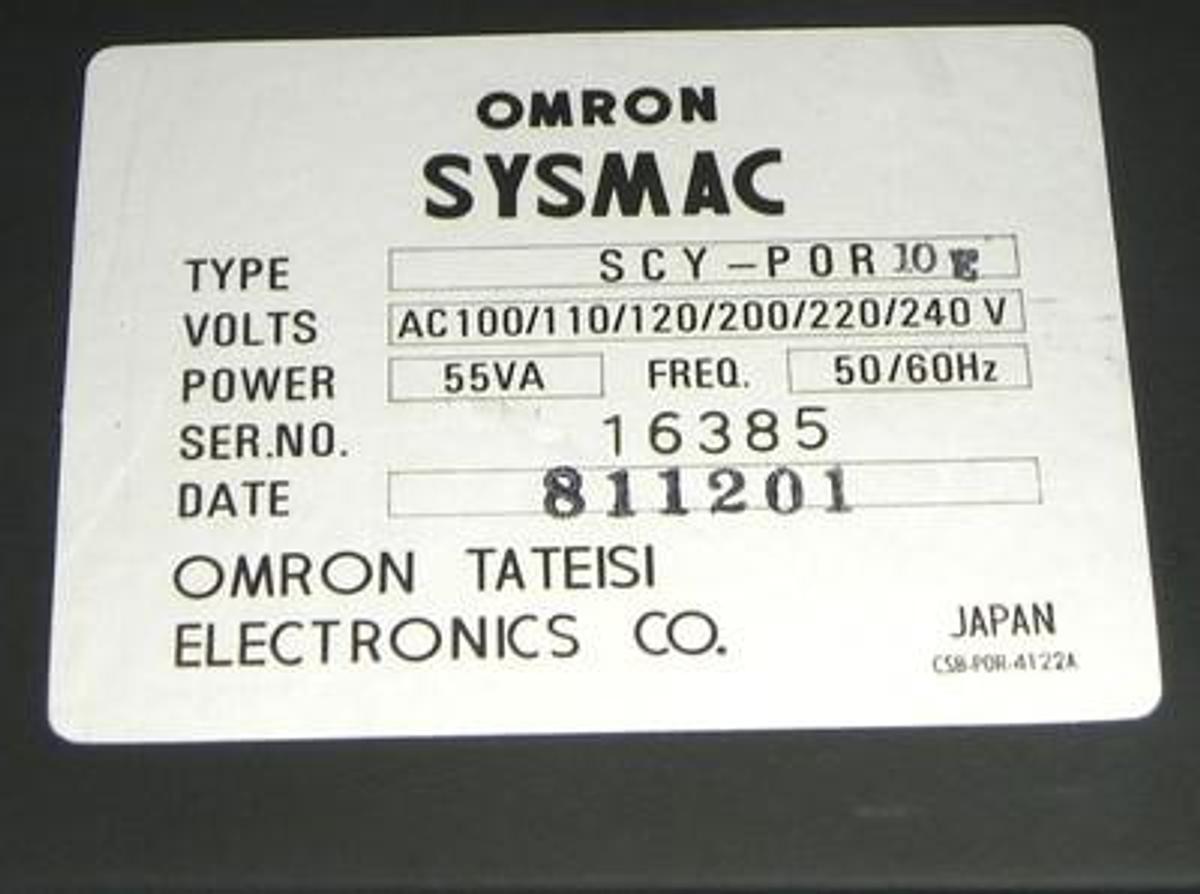 Used NEW OMRON SCYP0R-CPU10E PROGRAMMABLE CONTROLLER SCY-POR W/ SCY-P0R10E SYSMAC