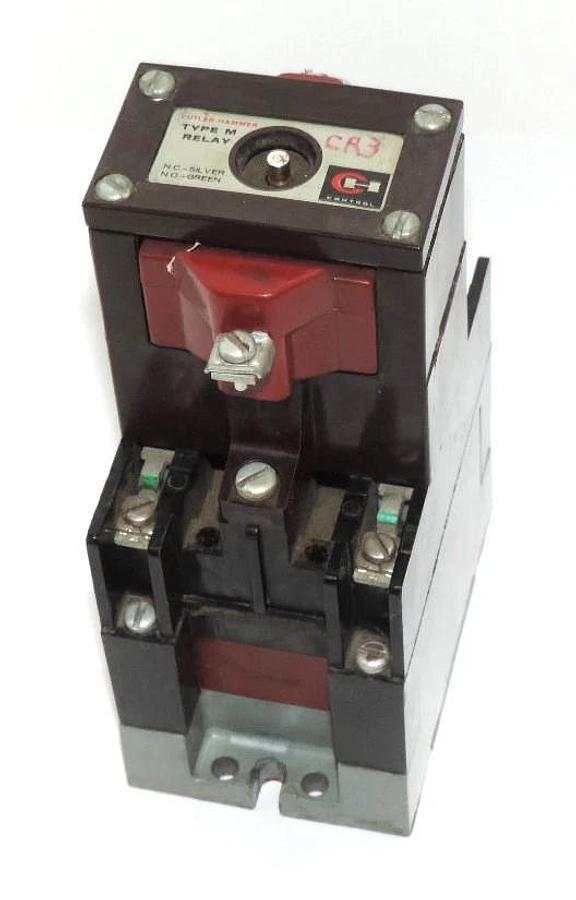 Used CUTLER-HAMMER D23MR402 TYPE M LATCHED RELAY SERIES A2 W/ 1886-1 & 9-1989-1 COILS