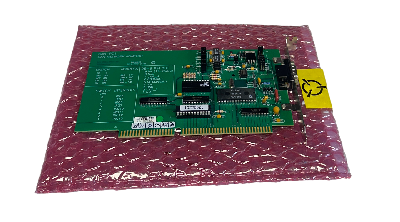 Used MKS DIP CAN-PC1 / CANPC1 CAN NETWORK ADAPTER CARD 15005224 Rev. 01 DIP052 USNP