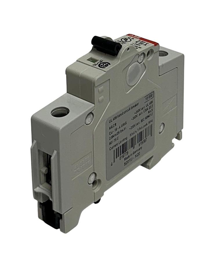 Used ABB S201U-K20 / S201U-K20A MINI CIRCUIT BREAKER 240V 20A OEM NSNP