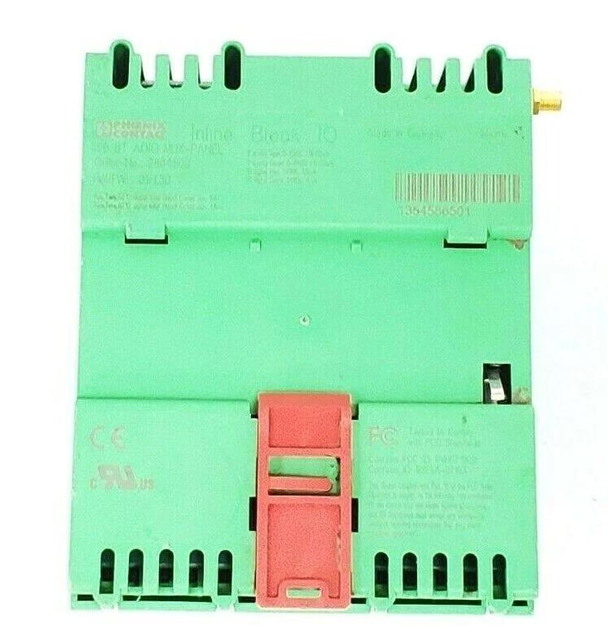 Used PHOENIX CONTACT ILB BT ADIO MUX-PANEL ORDER-NO. 2884509 HW/FW: 01/1.30 I/O BLOCK