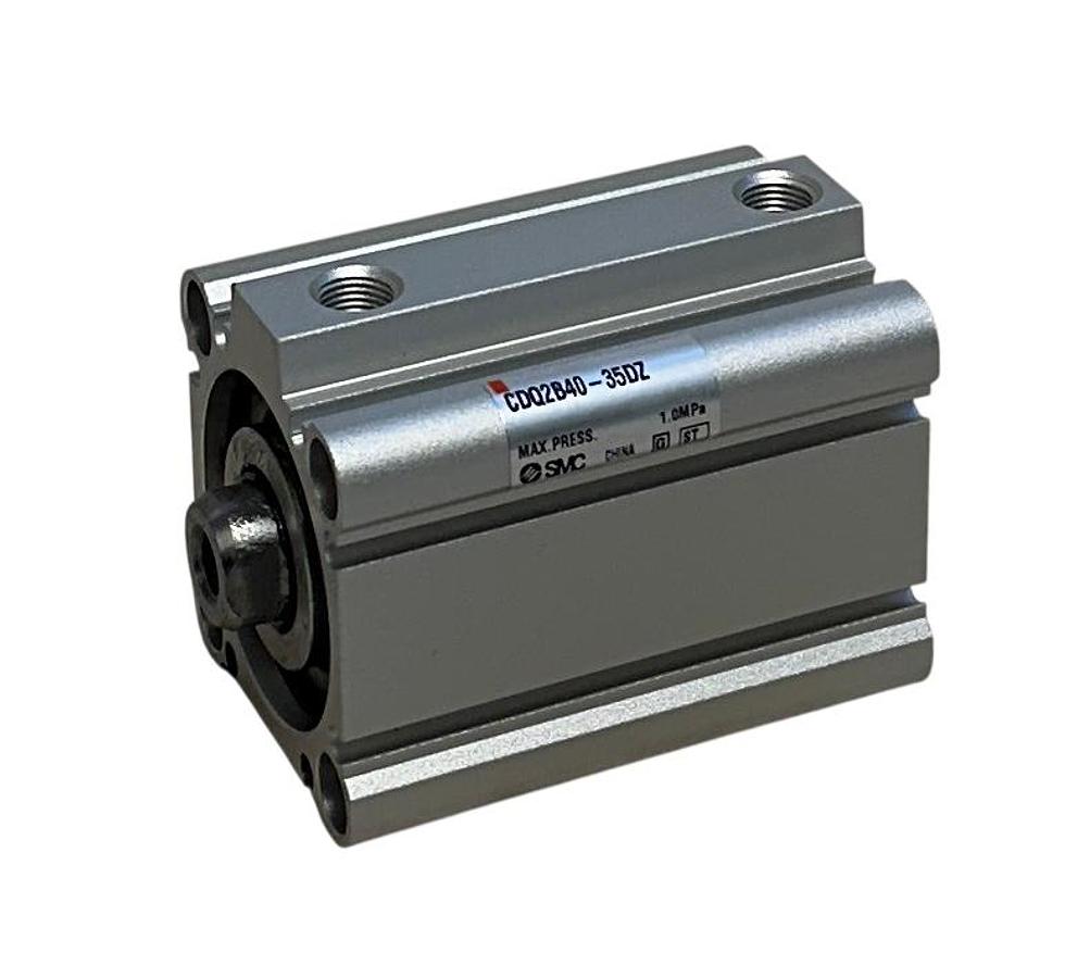 Used SMC CDQ2B40-35DZ / CDQ2B4035DZ Compact Pneumatic Cylinder / Double-Acting NSNP
