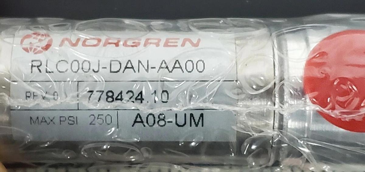 Used NEW NORGREN RLC00J-DAN-AA00 CYLINDER RLC00JDANAA00 PSI 250, A08-UM