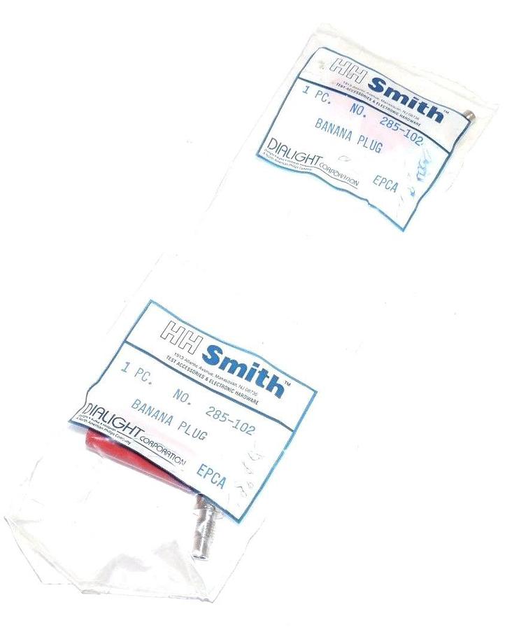 LOT OF 2 NEW ABBATRON HH SMITH 285-102 BANANA PLUGS