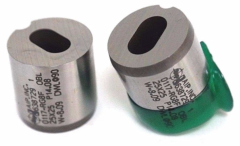 Used LOT OF 2 NEW AIP INC. 638729 1, 0117-RG8F OBL 25X25 P14.08 W-8.09 DWL090 PUNCH