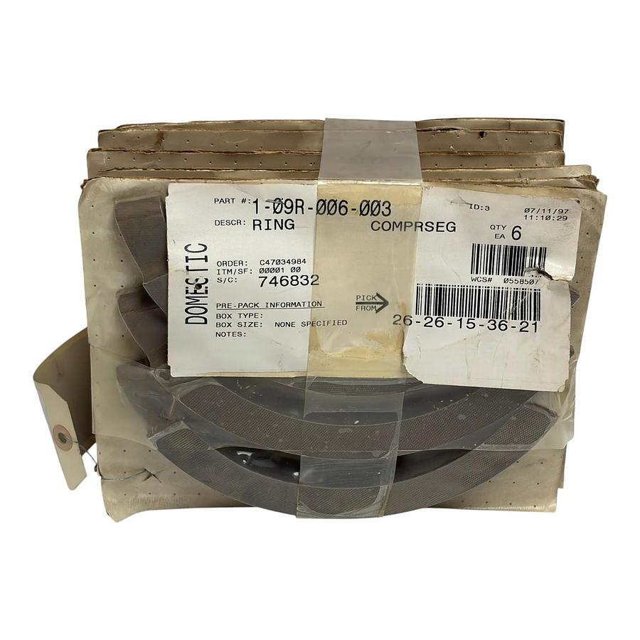 Dresser-Rand 1-09R-006-003 Segmented Compressor Piston Ring Set Lot of 6 New