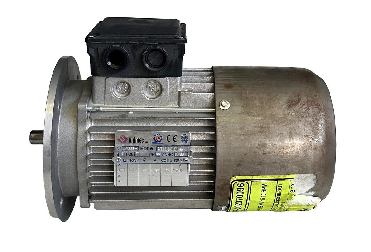 Used NEW ICM UNIMEC C78914 / N71L4/IB5AF ELECTRIC MOTOR 0.55kW 1.35A 1710RPM 480V