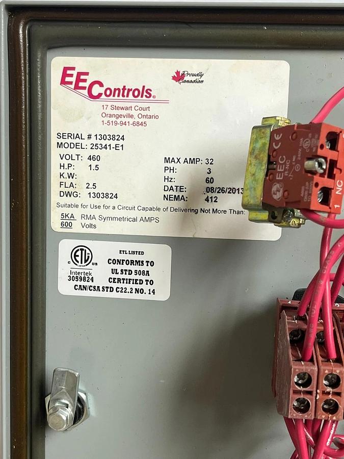 New Nordock 25341-E1 Hydraulic Dock Leveler Control Panel 460V *MISSING BUTTON*