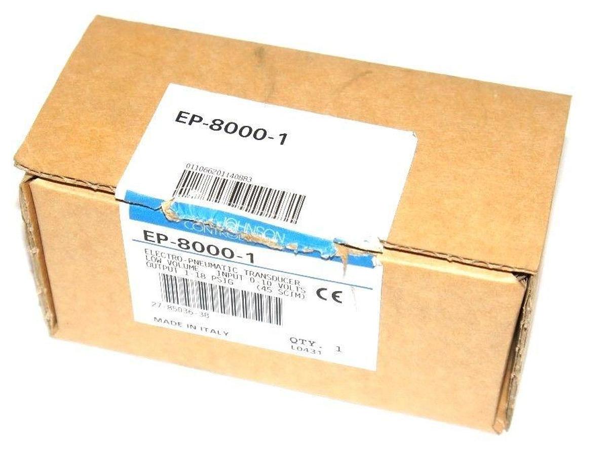 Used NEW JOHNSON CONTROL EP-8000-1 ELECTRO-PNEUMATIC TRANSDUCER EP80001