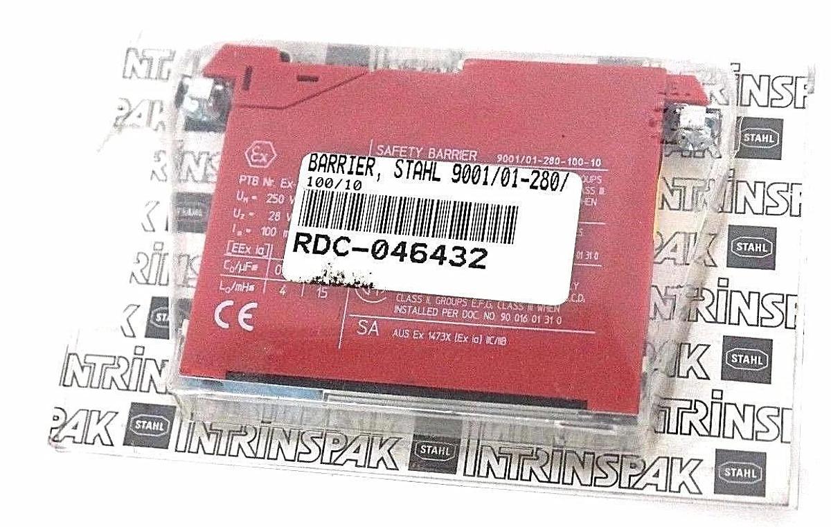 Used NIB STAHL INTRINSPAK 9001/01-280-100-10 SAFETY BARRIER 24V, 90010128010010